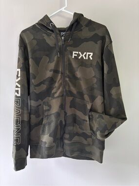 Men’s FXR Zip Hoodie - Green Camouflage